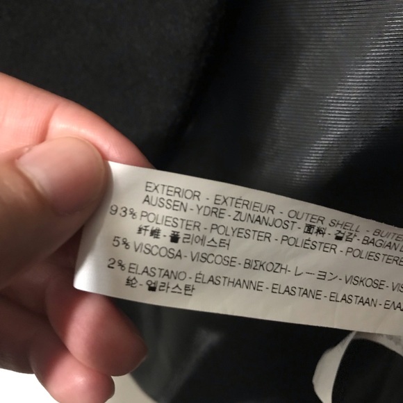 Zara Black Coat Single Button Closure High Neck Military Style Jacket Sz XS - Picture 4 of 5